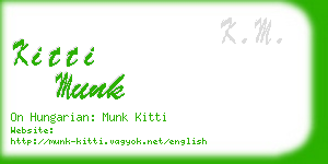 kitti munk business card